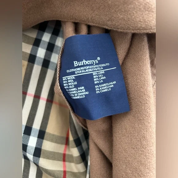Vintage Burberry Classic House Check Lined Trench Coat with Extra Wool Liner 56R - Picture 6 of 13